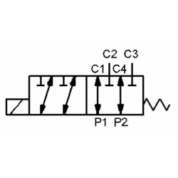 DEVIATORE ELETTRICO A 6 VIE DA 1/2" 12VDC
