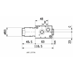 DEVIATORE ELETTRICO A 6 VIE DA 1/2" 12VDC
