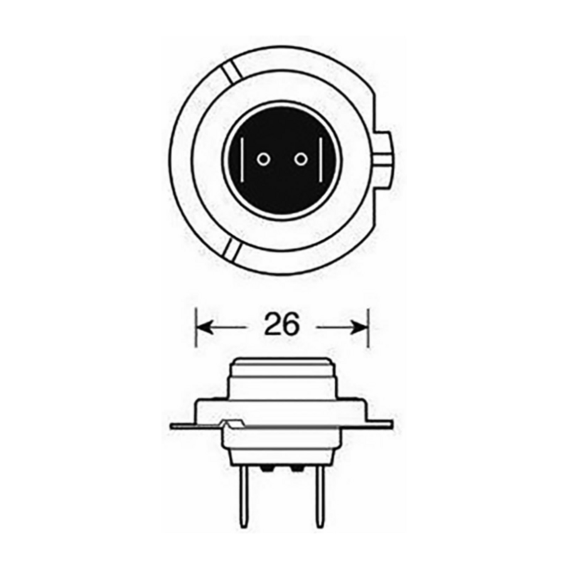 Lampadina alogena H7 12V 55W PX26d