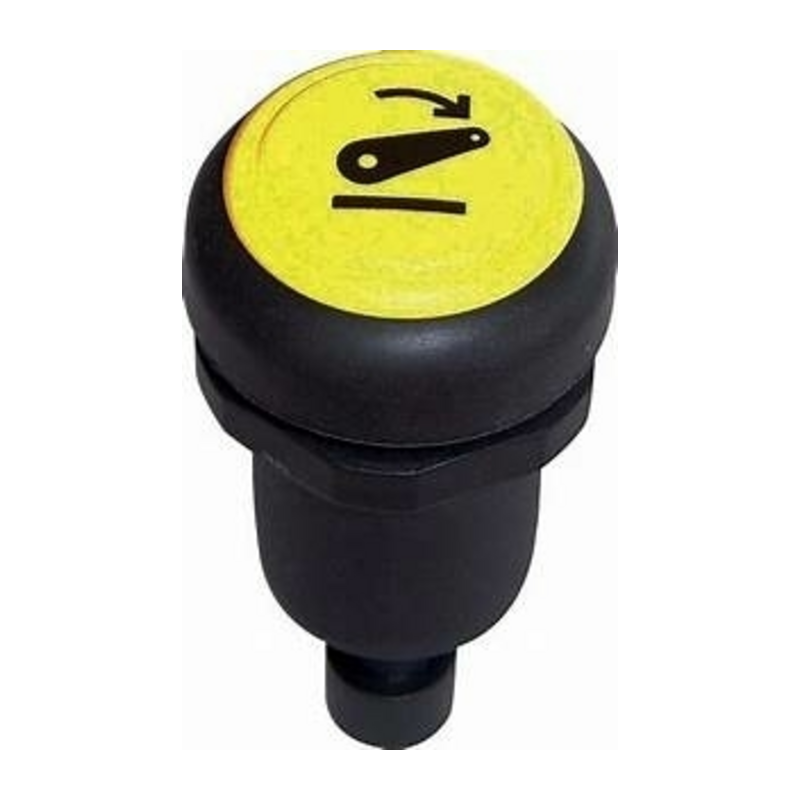 Interruttore a pulsante PNEUTRON giallo, simbolo sollevatore abbassato