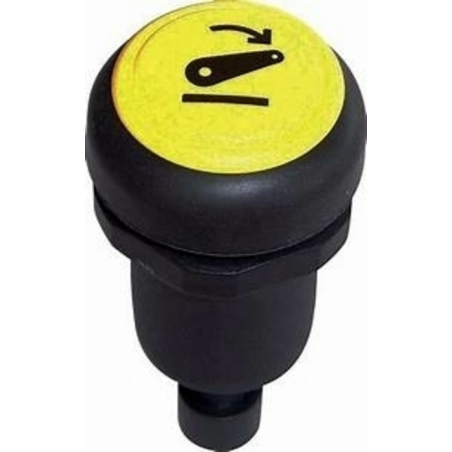 Interruttore a pulsante PNEUTRON giallo, simbolo sollevatore abbassato