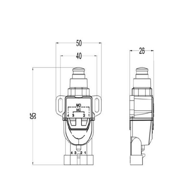 Interruttore luci di arresto a scatto rapido