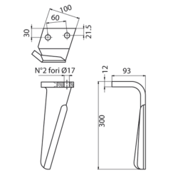 DENTE SX ØF17 gr1960
