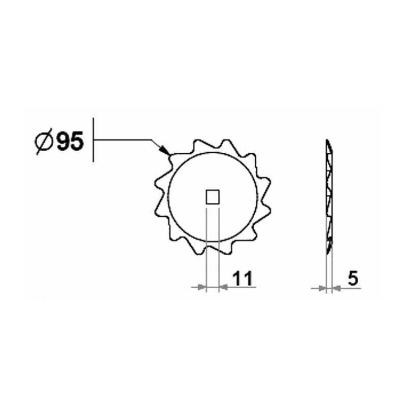 COLTELLO CARRO MISCELATORE DENTATO