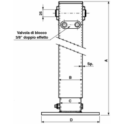 PIEDE IDR.C/VALVOLA D.E. 110X110X700