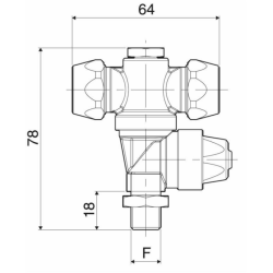 GETTO DOPPIO CON ANTIGOCCIA CON 2 KIT UGELLI CERAMICA Ø 18