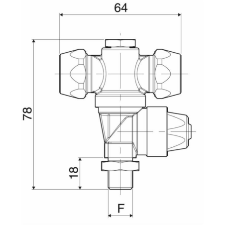 GETTO DOPPIO CON ANTIGOCCIA CON 2 KIT UGELLI CERAMICA Ø 18