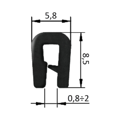 GUARNIZIONE COPRILAMIERA FINO A 2,5 MM