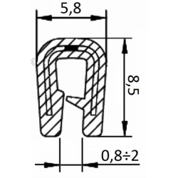 GUARNIZIONE COPRILAMIERA FINO A 2,5 MM