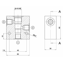 CORPO IN ALLUMINIO PER VALVOLE ELETTRICHE A 3 VIE