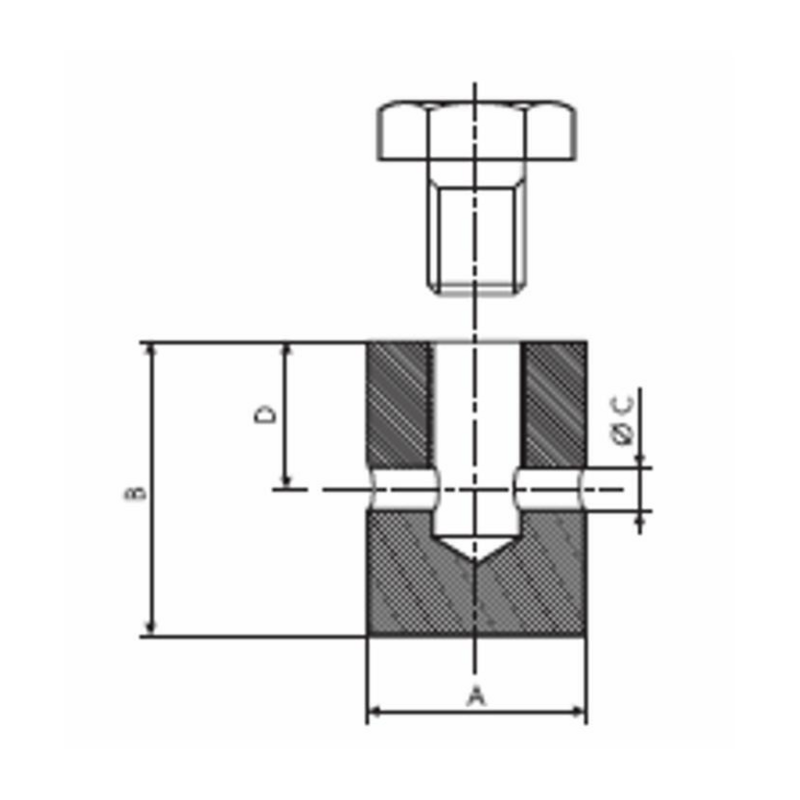 MORSETTO SERRAFILO CON VITE IN TESTA