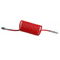 TUBO SPIRALATO ROSSO CON RACCORDI