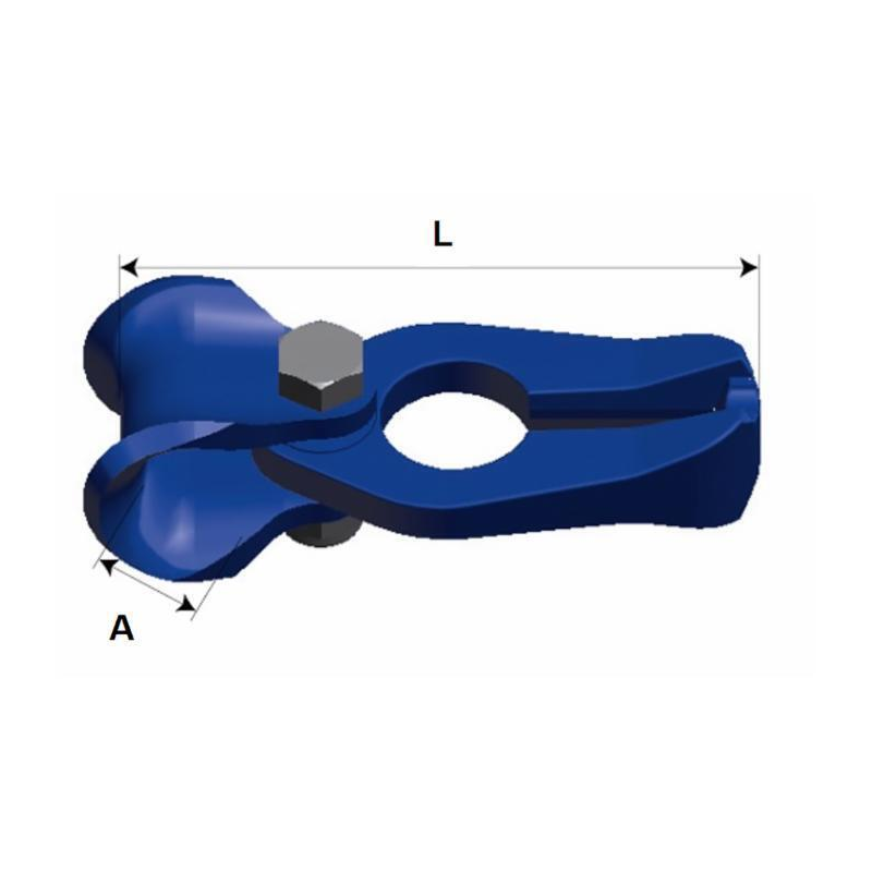 Gancio girevole fune-catena G100 per catena Ø 7/8 mm