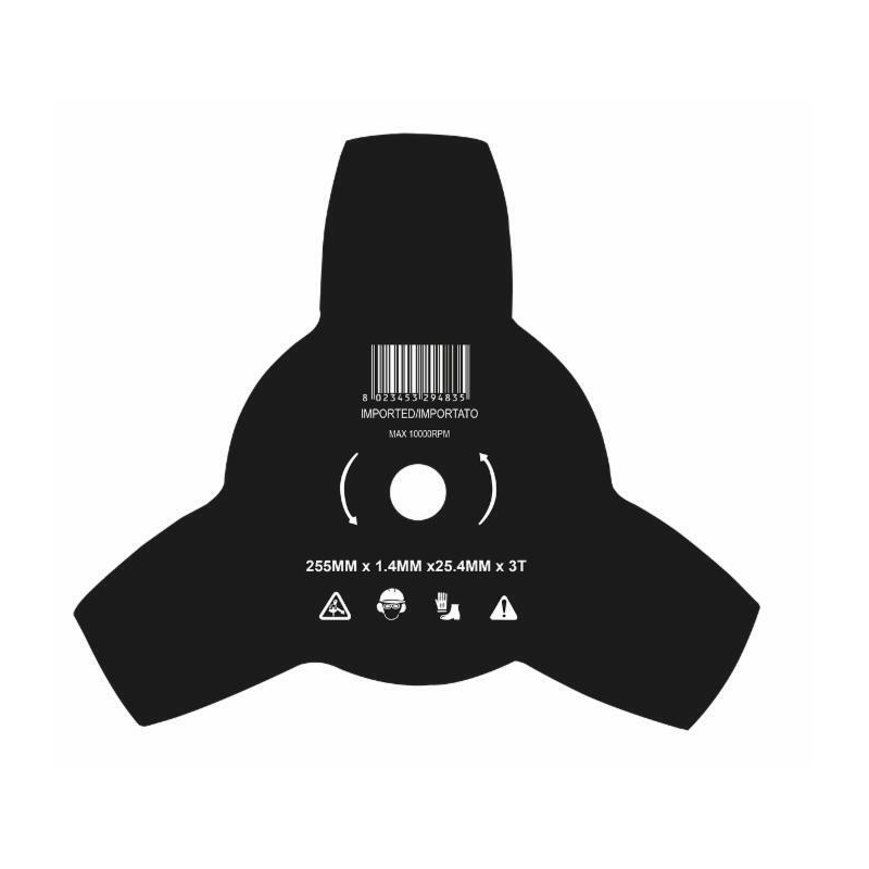 DISCO 3 DENTI ACCIAIO Ø255-1.4