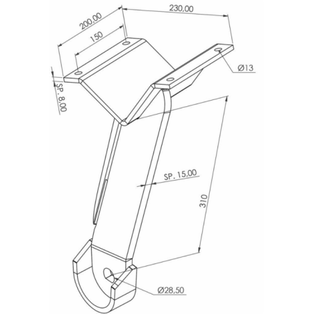 SUPPORTO DISCO POSTERIORE