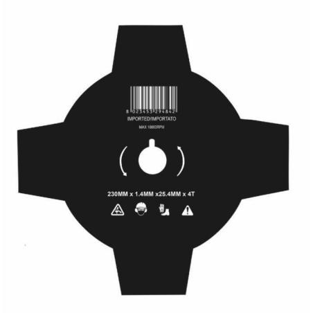 DISCO 4 DENTI ACCIAIO Ø230-1.4