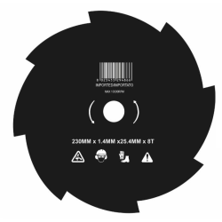 DISCO 8 DENTI ACCIAIO Ø230-1.4