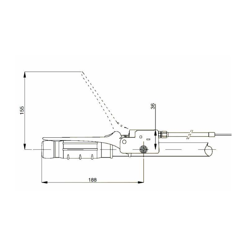 LEVA ARRESTO MOTORE PER DIESEL Ø 22 MM