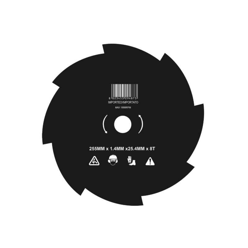 DISCO 8 DENTI ACCIAIO Ø255-1.4