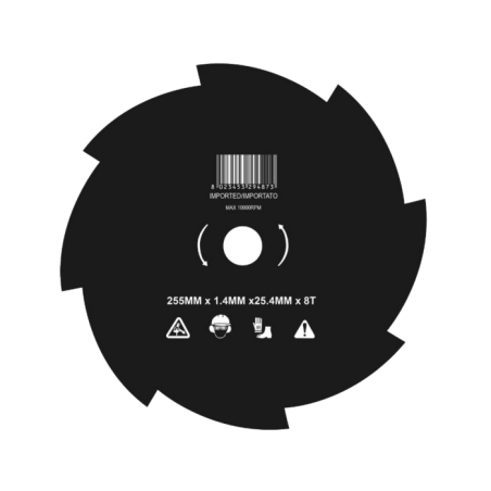 DISCO 8 DENTI ACCIAIO Ø255-1.4