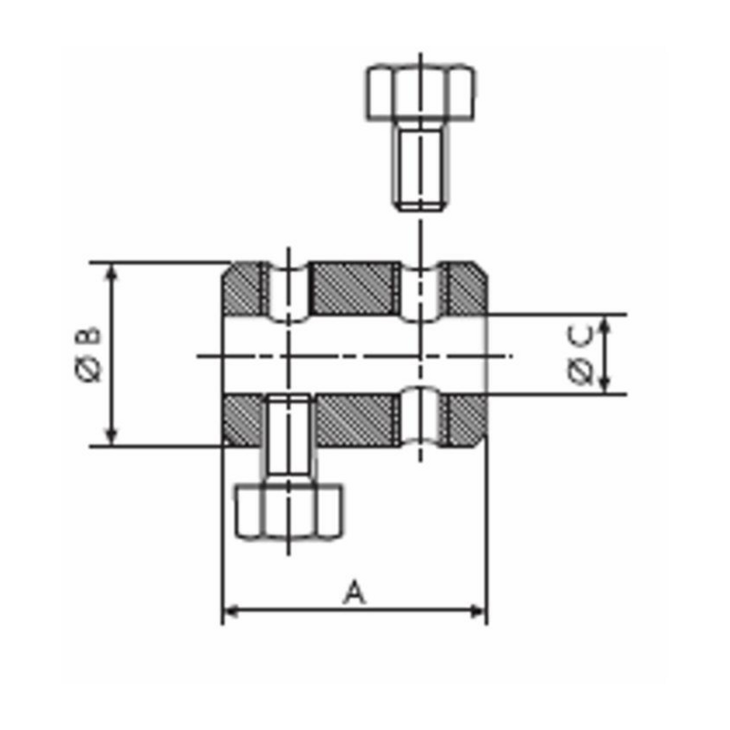 MORSETTO A 2 VITI LATERALI