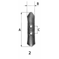 VOMERINA REVERSIBILE PER TILLER