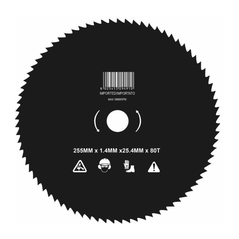 DISCO 80 DENTI ACCIAIO Ø255-1.4