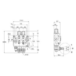 DISTRIBUTORE WALVOIL MODELLO SD11 A 2 LEVE 1ª SEMPLICE EFFETTO 2ª DOPPIO EFFETTO 70 LITRI