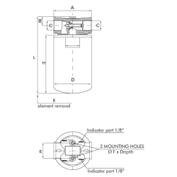 FILTRO SPIN-ON IN ASPIRAZIONE DA 1”1/4" 25µ