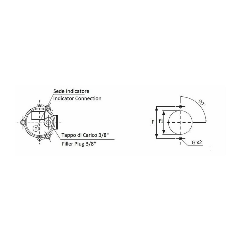 FILTRO SEMI IMMERSO DA 3/4" FILTRAZIONE 30µ LUNGHEZZA 106mm