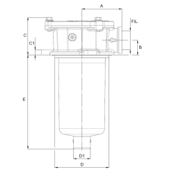 FILTRO SEMI IMMERSO DA 3/4" FILTRAZIONE 90µ LUNGHEZZA 151mm