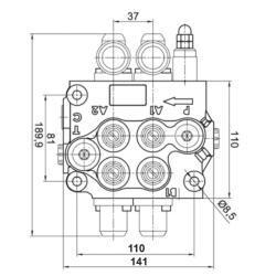 DISTRIBUTORE MODELLO BASIC A 2 LEVE 1ª SEMPLICE EFFETTO 2ª DOPPIO EFFETTO 40 LITRI
