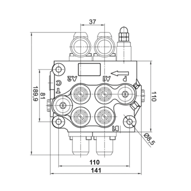 DISTRIBUTORE MODELLO BASIC A 2 LEVE 1ª SEMPLICE EFFETTO 2ª DOPPIO EFFETTO 40 LITRI