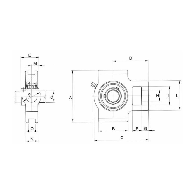 SUPPORTO SCORREVOLE Ø30 UCT206