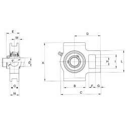 SUPPORTO SCORREVOLE Ø40 UCT208
