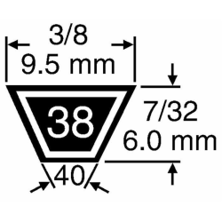 CINGHIA UNIVERSALE 3/8" X 46"