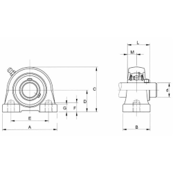 SUPPORTO RITTO SENZA PIEDE Ø35 UCPA207