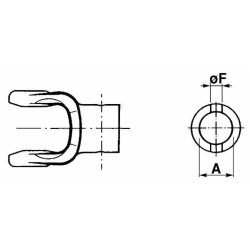 FORCELLA CATEGORIA 2 Ø 30 FORO SPINA 10, 23.8x61.3