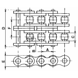 CATENA DOPPIA 12 B-2, 3/4" x 7/16"