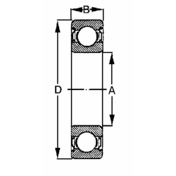 CUSCINETTO RADIALE A SFERE TIPO 6305-2Z