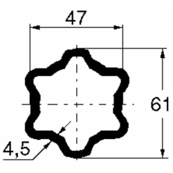 TUBO A STELLA S5 L1400MM 2 F.