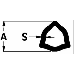 TUBO CARDANICO ESTERNO TRIANGOLARE ADATTABILE BY-PY CATEGORIA 3-4 LUNGHEZZA 1 MT