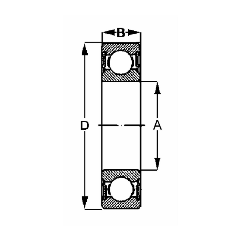 CUSCINETTO RADIALE A SFERE 6305-2Z