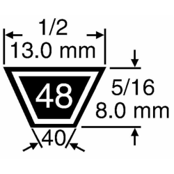 CINGHIA UNIVERSALE 1/2" X 76"