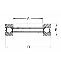 CUSCINETTO ASSIALE A SFERE TIPO 51204