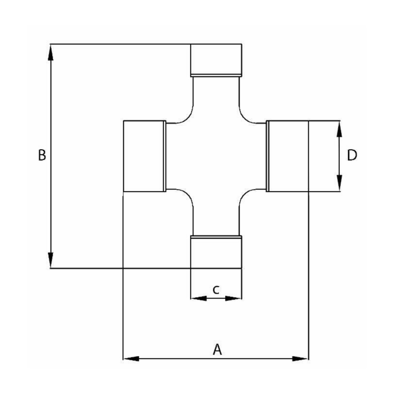 CROCIERA PER CARDANI OMOCINETICI CATEGORIA 6, 76X32-94X27