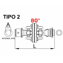 GIUNTO CARDANICO OMOCINETICO CATEGORIA 4 PER TUBO INTERNO 27x75 - 91x24