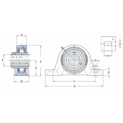 SUPPORTO DRITTO SY 30 TF SKF