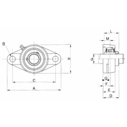 SUPPORTO A FLANGIA UCFL 208 SMART