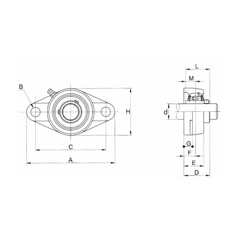 SUPPORTO A FLANGIA UCFL 209 SMART
